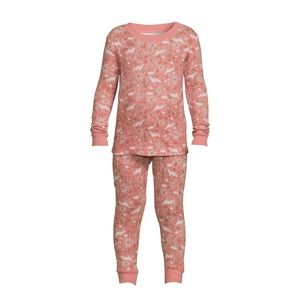 NWT Wonder Nation Baby Girl 2 Piece Pajama Set Size 12M